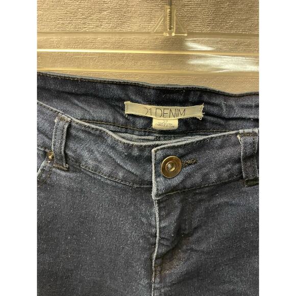 21 Denim size‎ 27 blue jean denim shorts cuffed leg - Picture 3 of 4